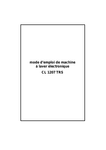 Mode d’emploi Clayton CL1207TRS Lave-linge