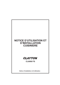 Mode d’emploi Clayton CL6060FS Cuisinière