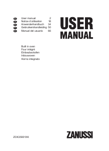 Manual de uso Zanussi ZOK35901XK Horno