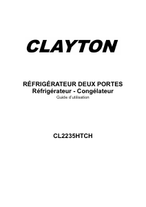 Mode d’emploi Clayton CL2235HTCH Réfrigérateur combiné