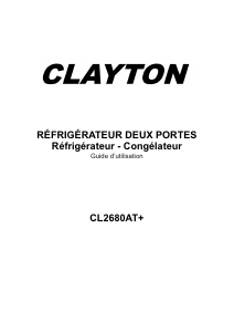 Mode d’emploi Clayton CL2680AT+ Réfrigérateur combiné