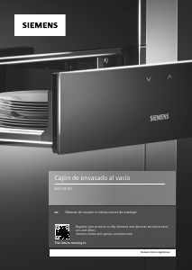 Manual de uso Siemens BV910E1B1 Cajón calentador
