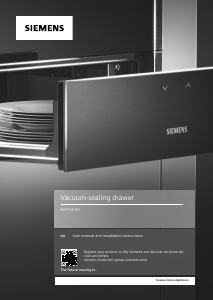 Manual Siemens BV910E1B1 Warming Drawer