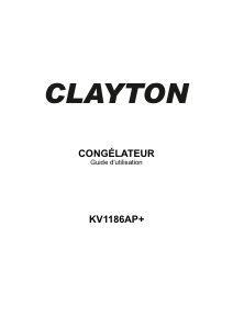 Mode d’emploi Clayton KV1186AP+ Congélateur