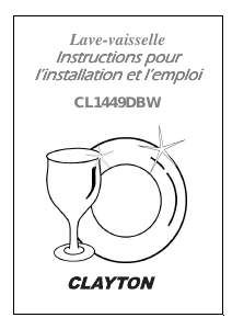 Mode d’emploi Clayton CL1449DBW Lave-vaisselle