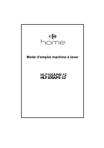 Mode d’emploi Carrefour Home HLF105APW-12 Lave-linge
