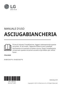 Manuale LG RH90V5AV6N Asciugatrice