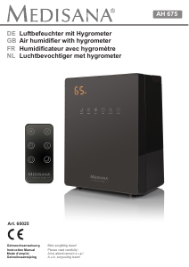 Mode d’emploi Medisana AH 675 Humidificateur