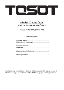 Használati útmutató TOSOT SCWH-4008 Párásító