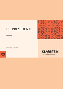 Használati útmutató Klarstein 10036107 El Presidente Humidor