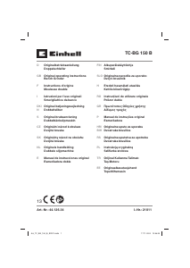 Manuale Einhell TC-BG 150 B Smerigliatrice da banco