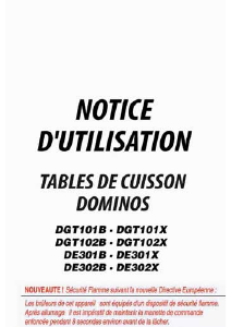 Mode d’emploi California DGT102XCA Table de cuisson