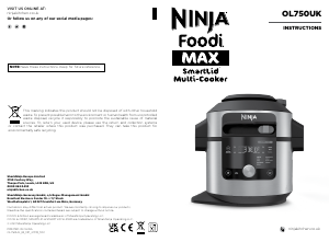 Handleiding Ninja OL750UK Multicooker