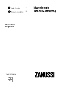 Mode d’emploi Zanussi ZKG38300XK Micro-onde