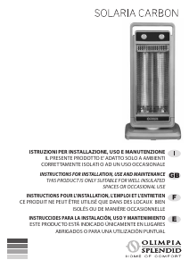 Manual de uso Olimpia Splendid Solaria Carbon Calefactor