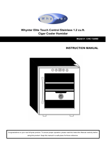 Manual Whynter CHC-122BD Humidor