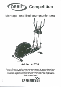 Bedienungsanleitung Bremshey Orbit Competition Crosstrainer