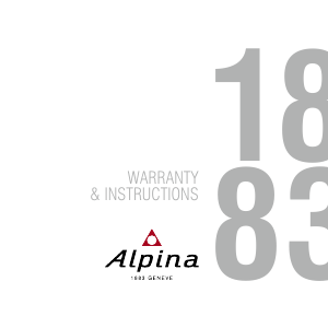 Mode d’emploi Alpina AL-860GRS5AQ6 Alpiner 4 Chronograph Montre