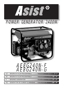 Manual Asist AE8G240N-F Generator