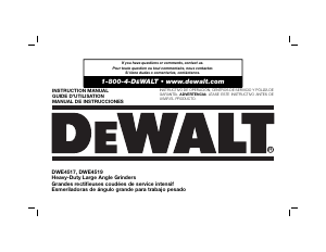 Handleiding DeWalt DWE4517 Haakse slijpmachine