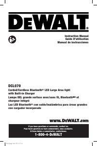 Handleiding DeWalt DCL070 Lamp