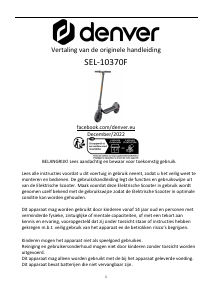 Handleiding Denver SEL-10370F Elektrische step