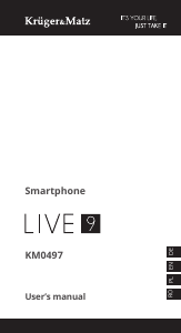Manual Krüger and Matz KM0497-BL Live 9 Mobile Phone