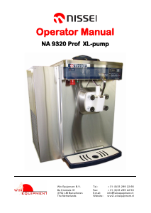 Manual Nissei NA 9320 Prof XL Ice Cream Machine