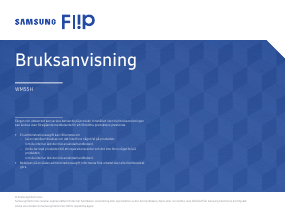 Bruksanvisning Samsung WM55H Flip Interaktiv skrivtavla