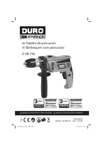 Manual de uso DURO D-SB 750 Taladradora de percusión