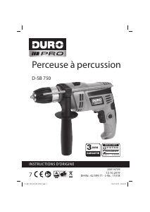 Mode d’emploi DURO D-SB 750 Perceuse à percussion