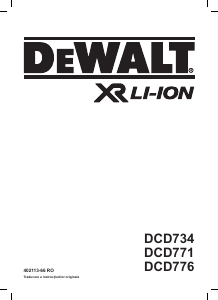 Manual DeWalt DCD734 Maşină de găurit-înşurubat