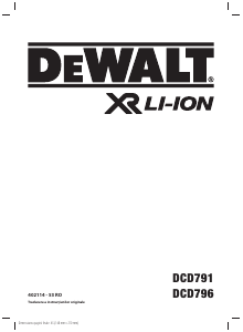 Manual DeWalt DCD796 Maşină de găurit-înşurubat