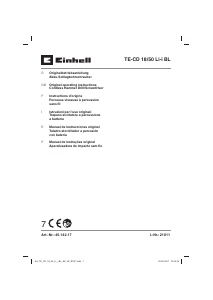 Mode d’emploi Einhell TE-CD 18/50 Li-i BL Perceuse visseuse