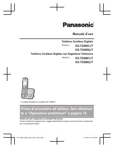 Manuale Panasonic KX-TG6861JT Telefono senza fili