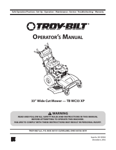 Manual Troy-Bilt TB WC33 XP Lawn Mower