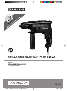 Bedienungsanleitung Parkside IAN 284796 Schlagbohrmaschine