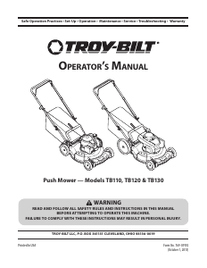 Manual Troy-Bilt TB115 Lawn Mower