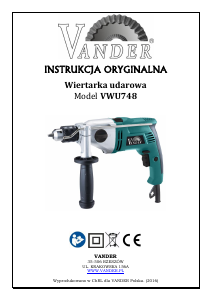 Instrukcja Vander VWU748 Wiertarka udarowa