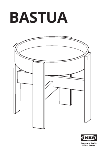 Manual de uso IKEA BASTUA Mesa auxiliar