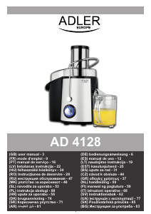 Handleiding Adler AD 4128 Sapcentrifuge