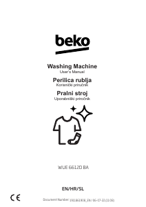 Priručnik BEKO WUE 6612D BA Stroj za pranje rublja