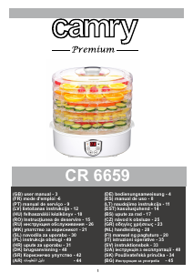 Руководство Camry CR 6659 Дегидратор для пищевых продуктов