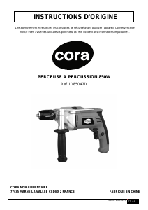 Mode d’emploi Cora ID85047D Perceuse à percussion