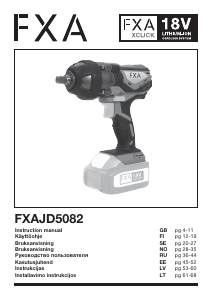 Käyttöohje FXA FXAJD5082 Iskuväännin