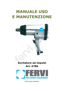 Manuale Fervi 0786 Avvitatore pneumatico