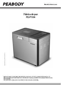 Manual de uso Peabody PE-1308 Máquina de hacer pan