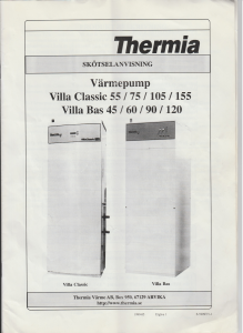 Bruksanvisning Thermia Villa Bas 45 Värmepump