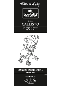 Handleiding Lorelli Calisto Kinderwagen