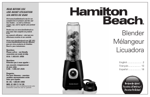 Manual Hamilton Beach 51143 Blender